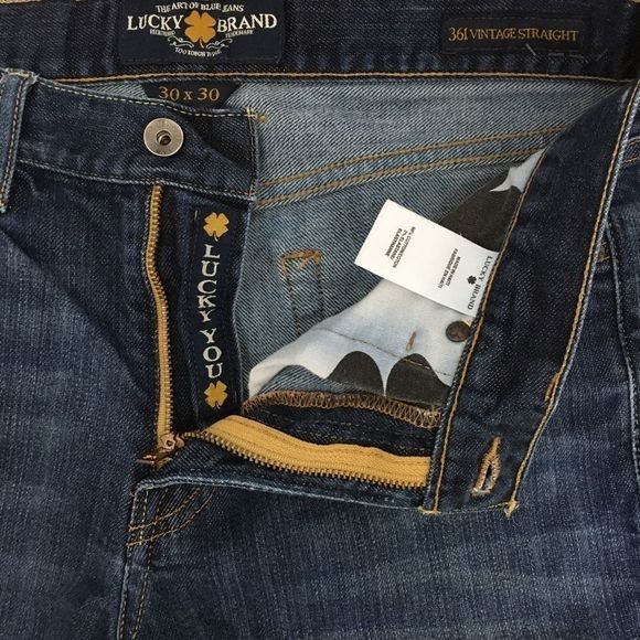 Lucky Brand 30x30 Mens 361 Vintage Straight Jeans stretch denim medium rise - Picture 3 of 12